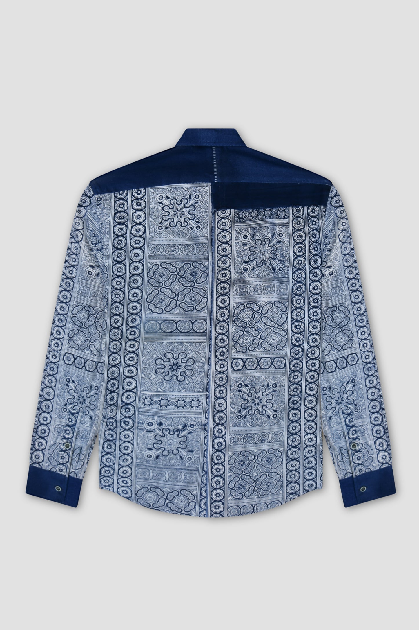 Vintage Chinese Indigo Dyed and Printed Shirt