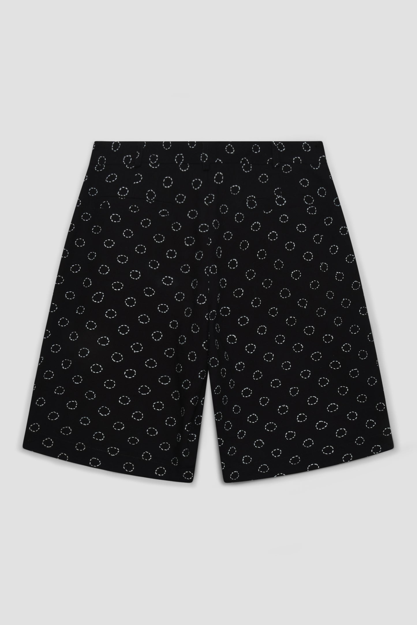 Indigo Dyed Embroidered Shorts