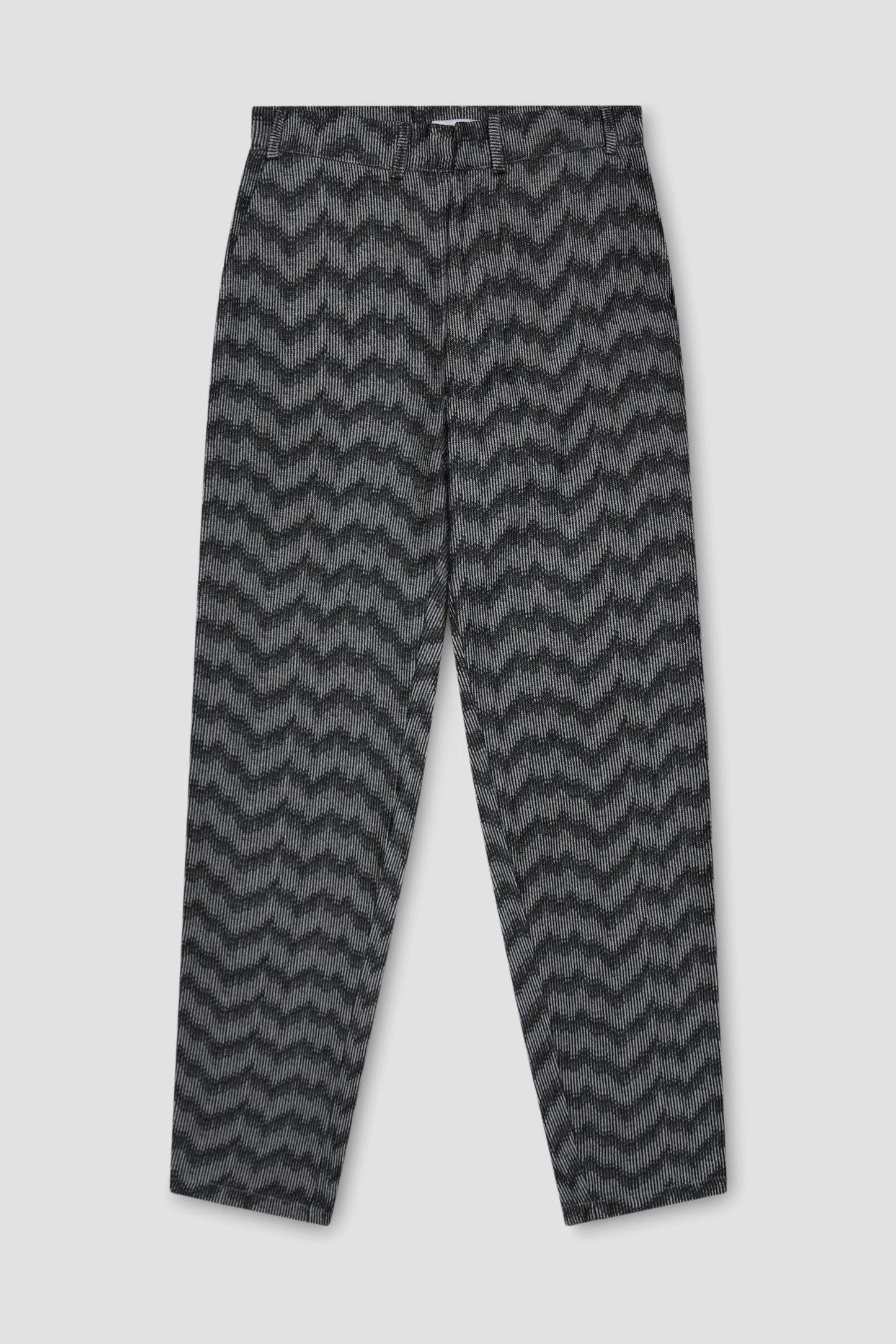 Grey Cotton Jacquard Trouser