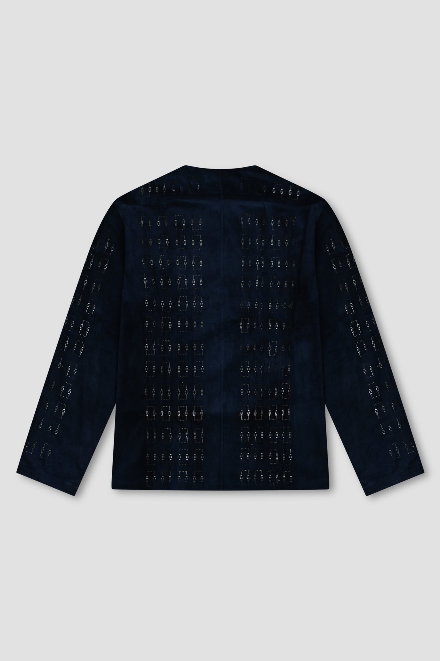 Navy Blue Laser-cut Top