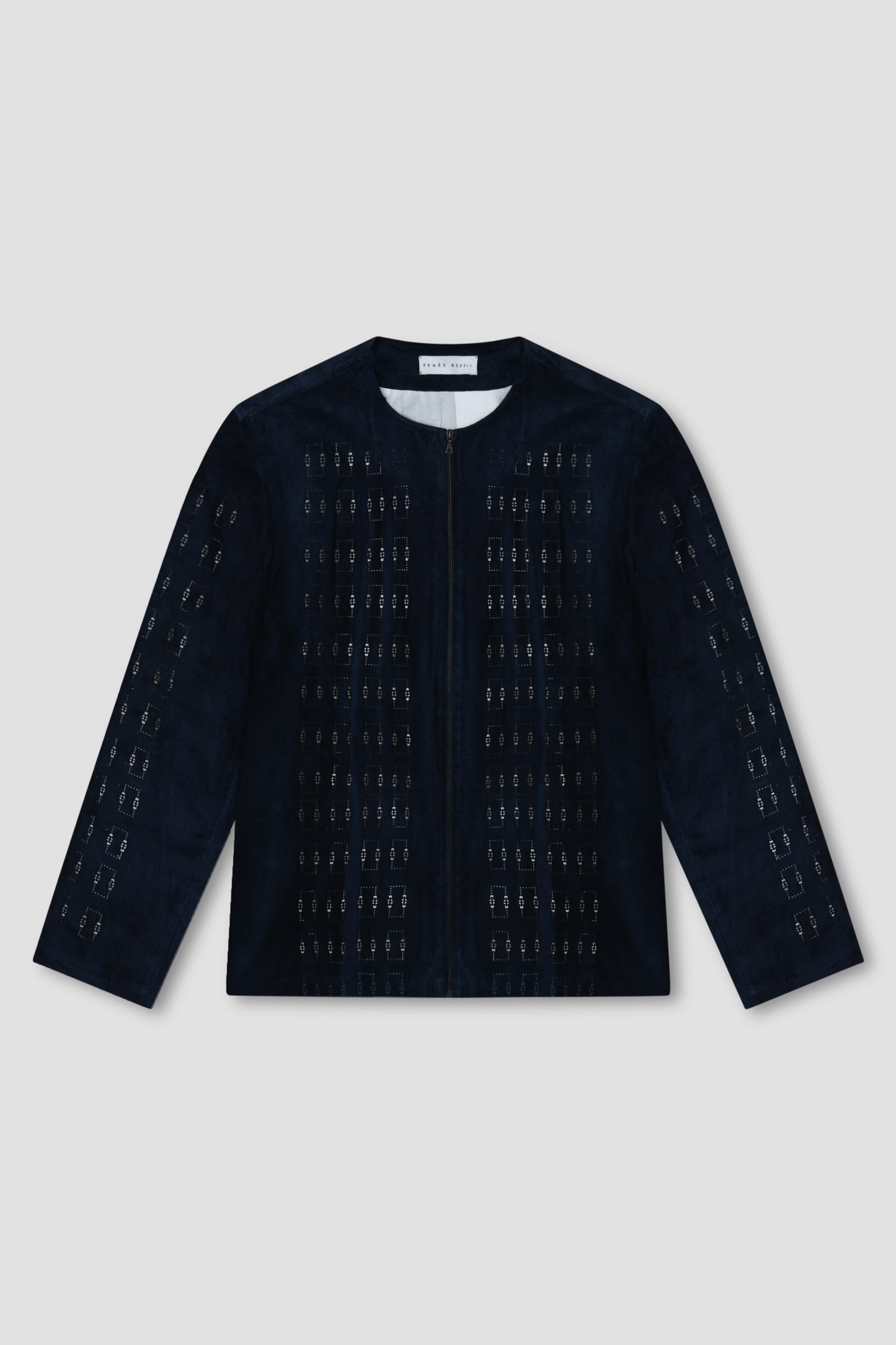 Navy Blue Laser-cut Top