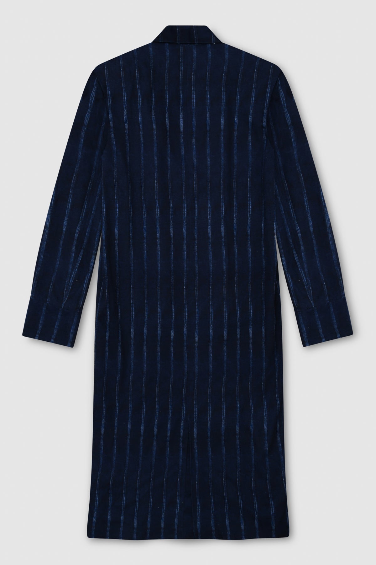 Stripe Print Long Tailored Coat
